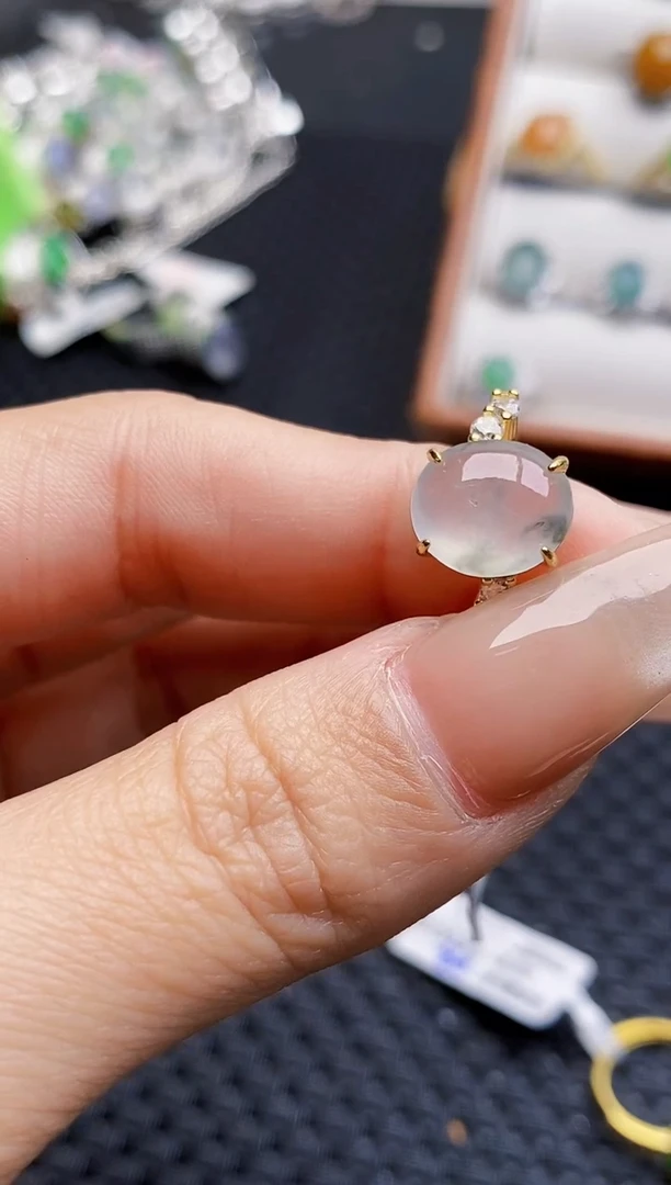 银S925镶嵌戒指翡翠8518