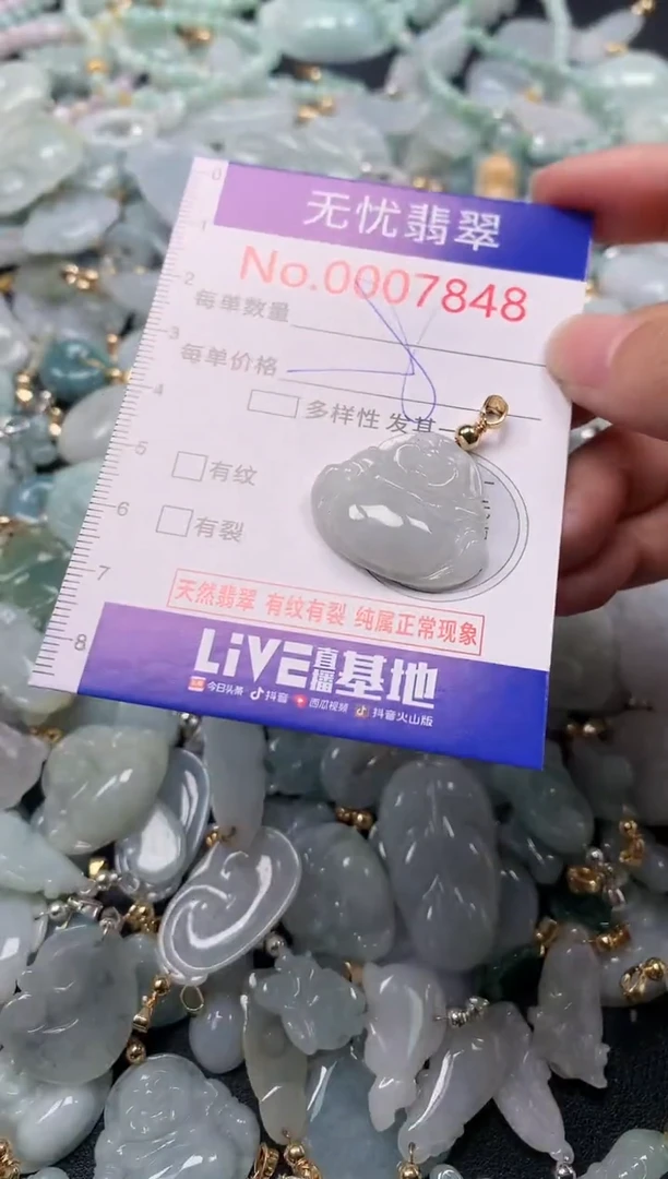 吊坠(不含链)未镶嵌翡翠7848