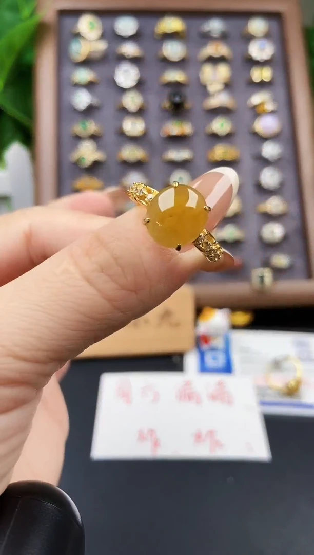 银S925镶嵌戒指翡翠21