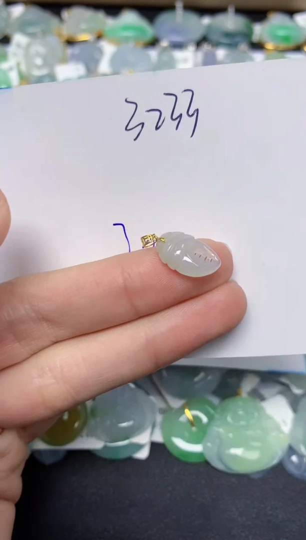 【闪购商品】翡翠颈饰18K金镶嵌 天然翡翠A货