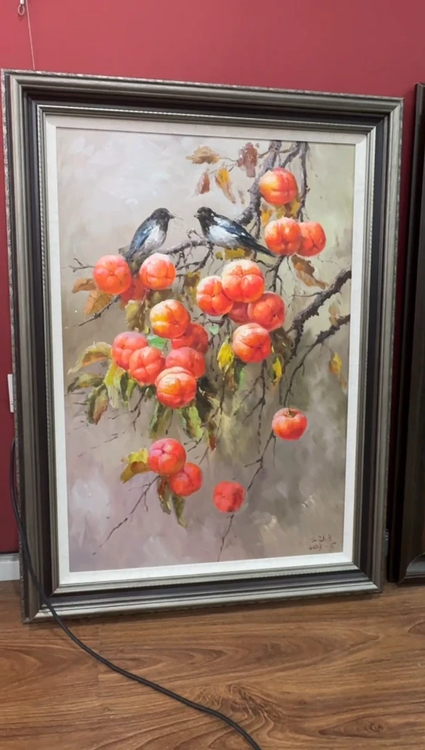 油画【已装裱】朝鲜一级画家高进秀原创手绘油画作品72*100cm