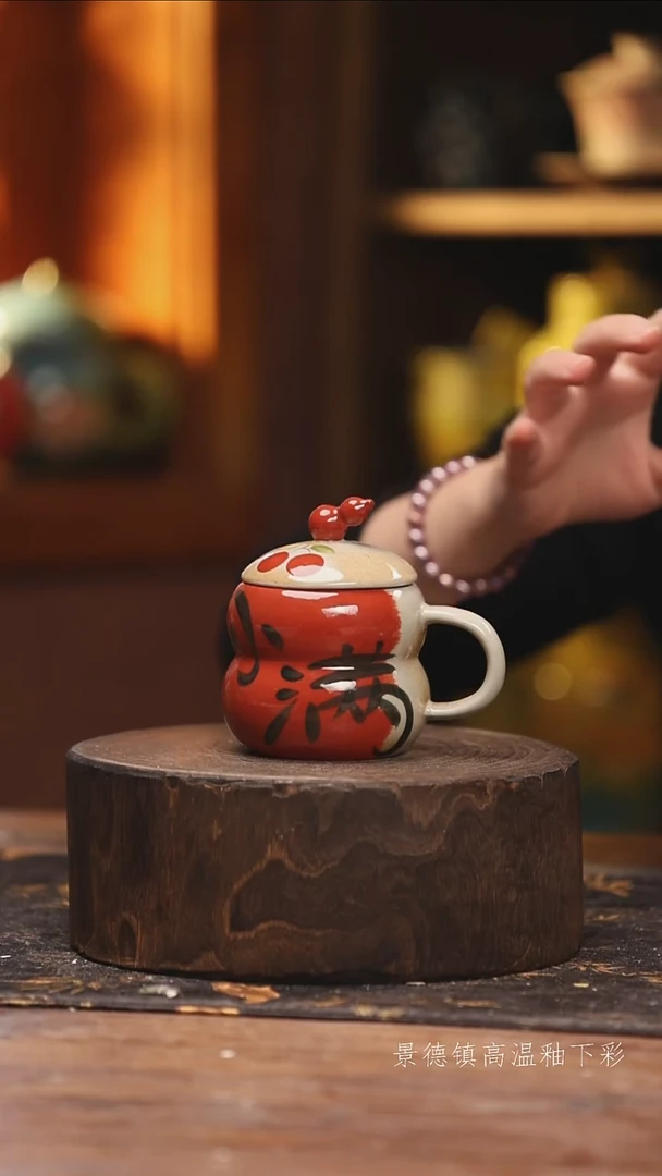 陶瓷景德镇高温釉下手绘陶瓷@L049@