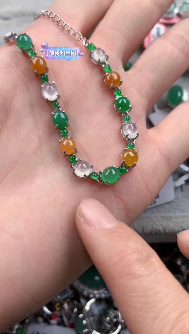 银S925镶嵌戒指翡翠10   9