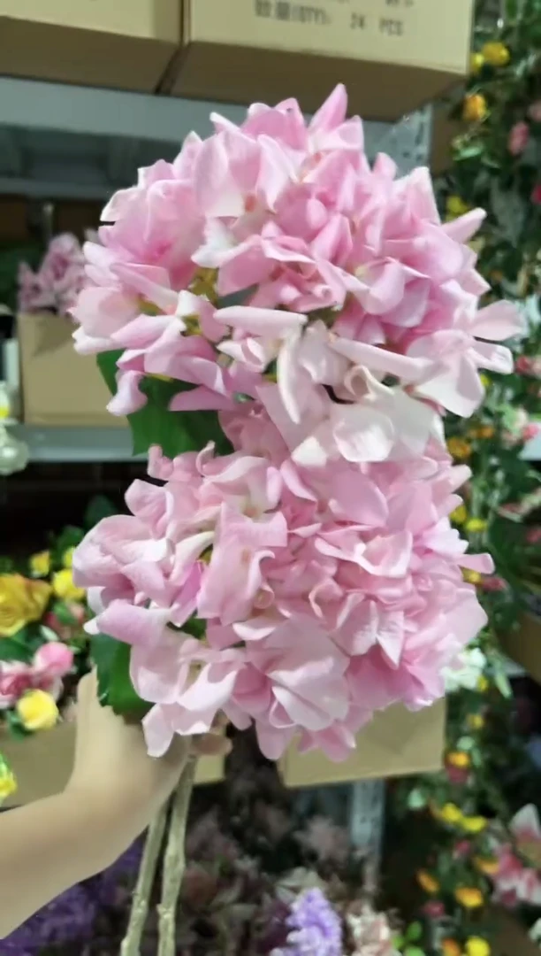 2枝粉色手感保湿绣球