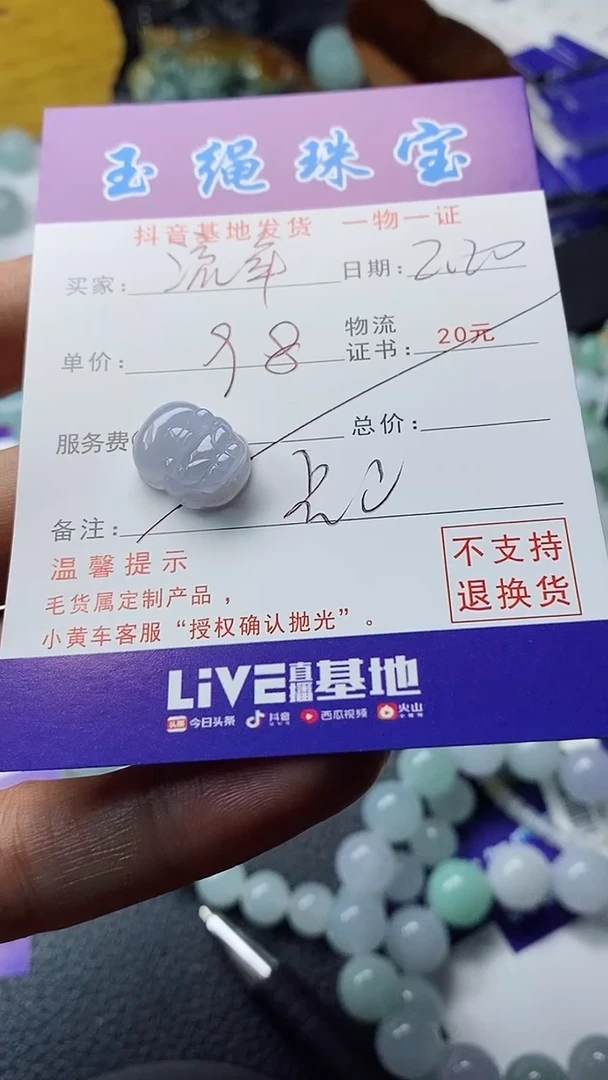 【闪购商品】翡翠颈饰未镶嵌貔貅