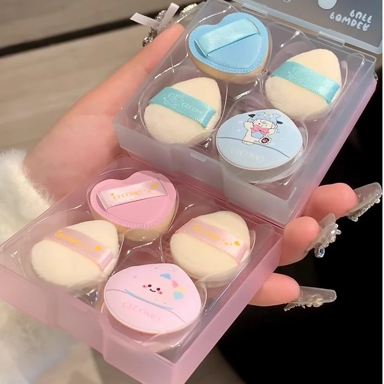 GECOMO格蒙植绒拇指粉扑套装小号气垫手指迷你mini海绵定妆不吃粉