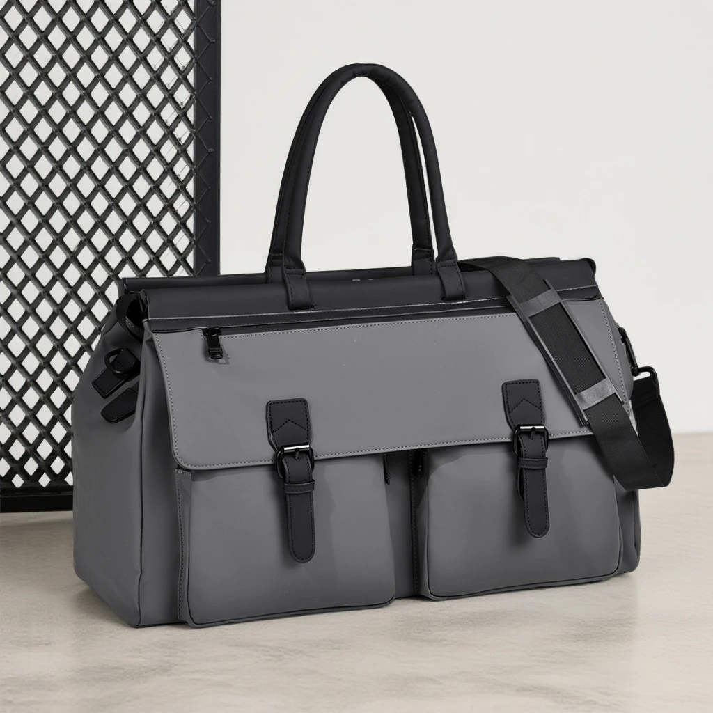 手提旅行包干湿分离简约健身包新款大容量商务通勤男休闲行李包