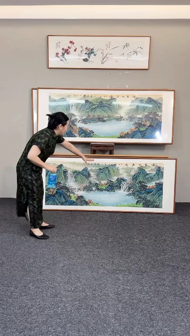 国画富春山居图210*80手绘作品