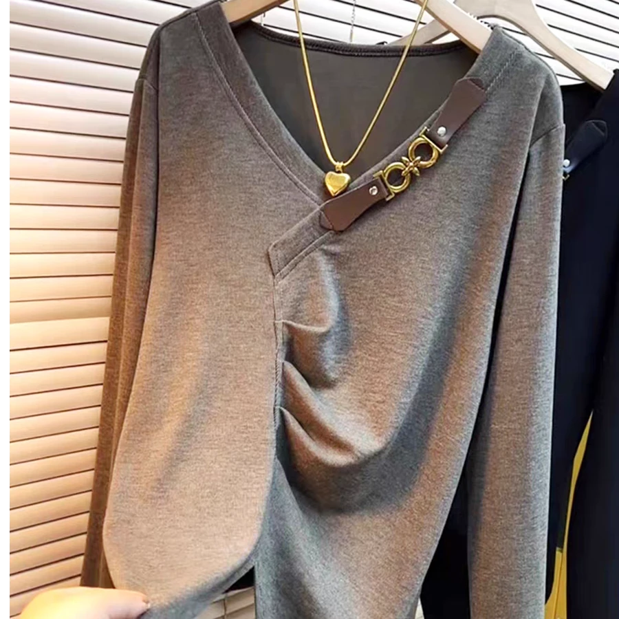 胖MM鸡心领加厚打底衫