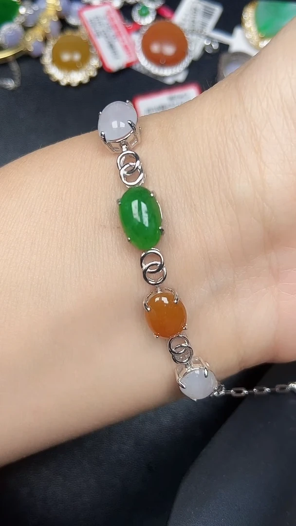 银S925镶嵌戒指翡翠3110