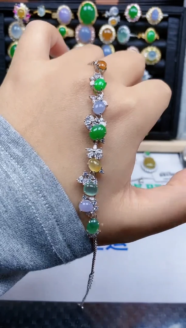 银S925镶嵌戒指翡翠336