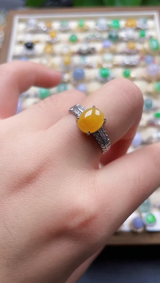 银S925镶嵌戒指翡翠65