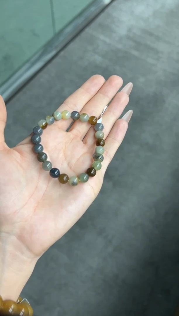 未镶嵌手串和田玉若羌微色差卡8