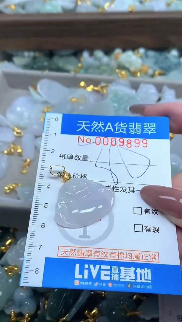 颈饰未镶嵌翡翠净货挂件-9899