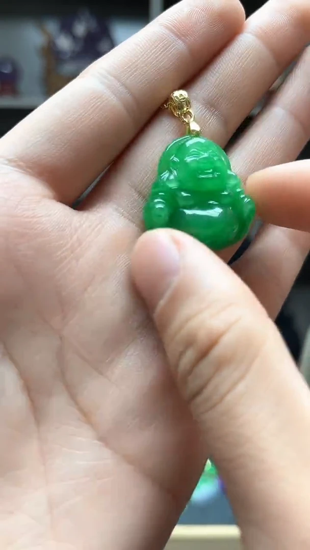 【闪购商品】翡翠颈饰14K金镶嵌吊坠