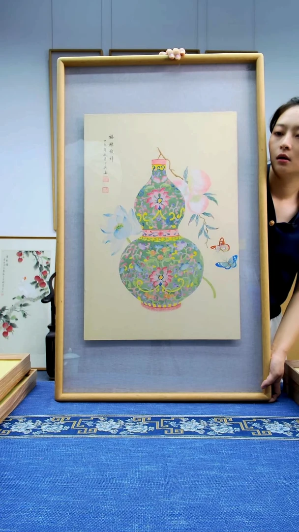 书法【葫芦】手写书法手绘国画家居挂画100*60cm