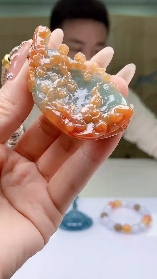 【闪购商品】定制翡翠未镶嵌4990ty-毛货挂件54