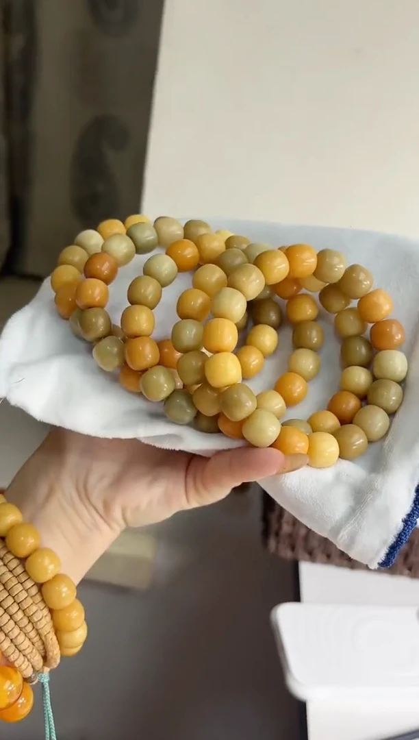 手串菩提根/象牙果沐d92姜汁撞奶干磨桶珠11*13mm手串