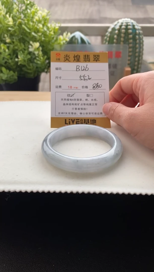 未镶嵌手镯翡翠55.6圈口 编码B126