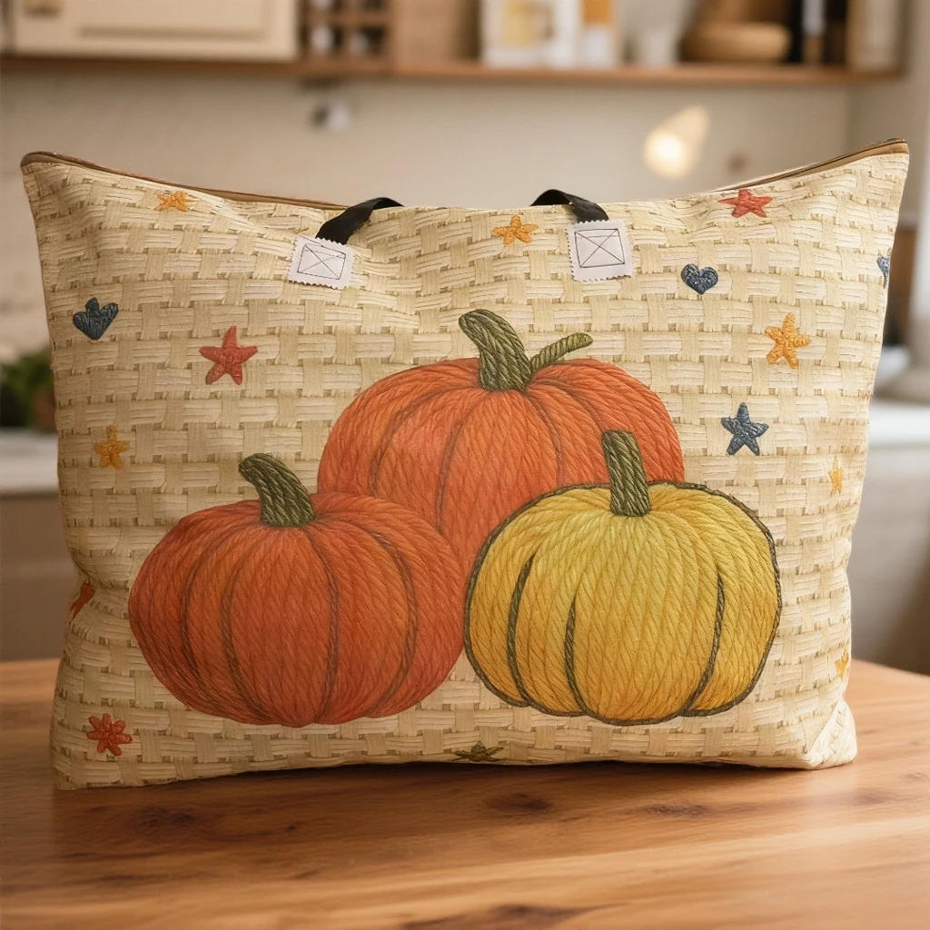 编织风南瓜收纳袋被子防尘袋家用防潮搬家收纳袋大尺寸袋子