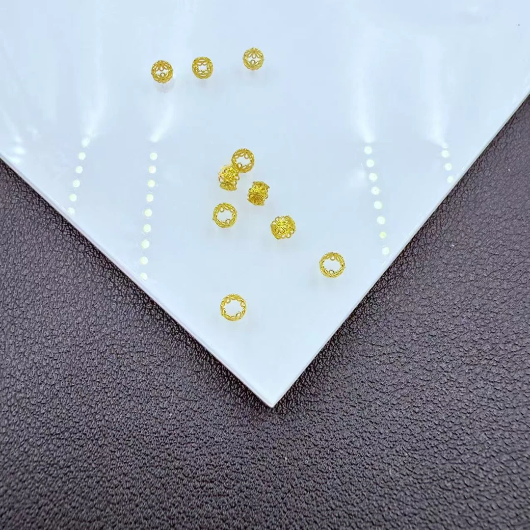 YZ3700-3.5mm左右18k金花花跑环配件-JPF(多样性发其一