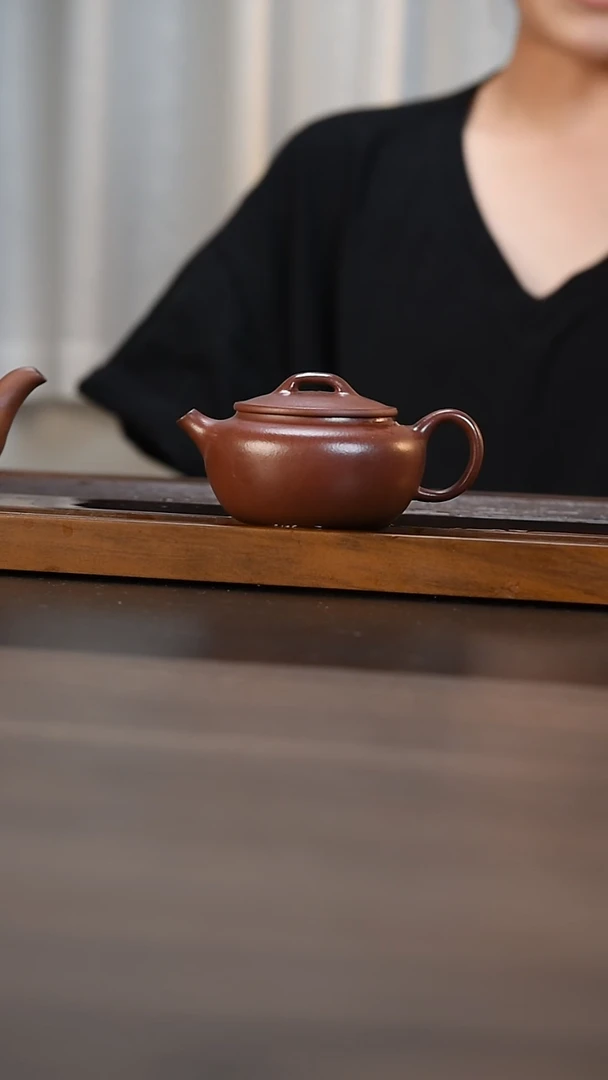 茶壶紫砂紫泥 桥腹 150cc