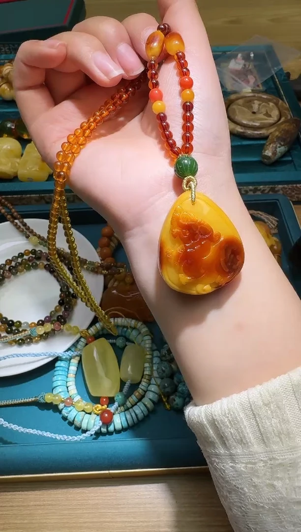 蜜蜡颈饰未镶嵌多样性发一件 467
