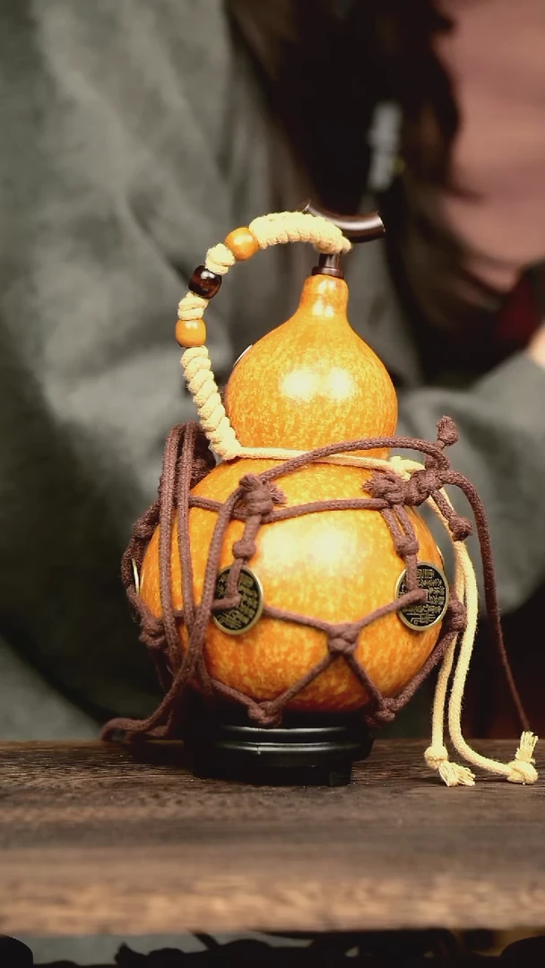 140号中药煮色  750ml左右 大漆葫芦水壶/酒壶 一物一拍