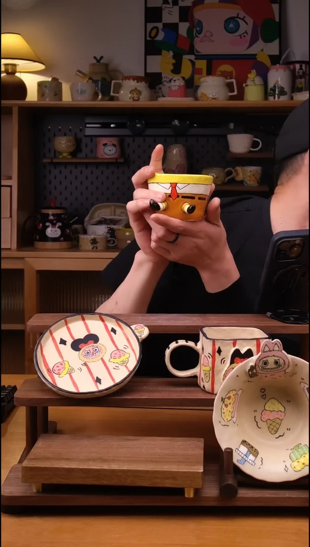 杯子景德镇可爱设计师款陶瓷