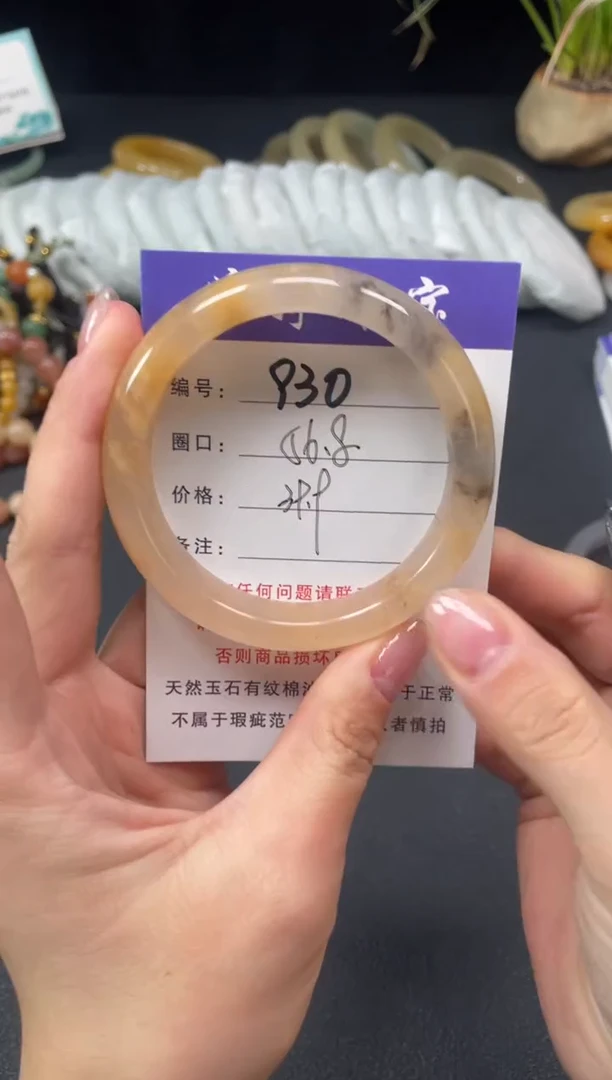 未镶嵌手镯石英质玉56.8