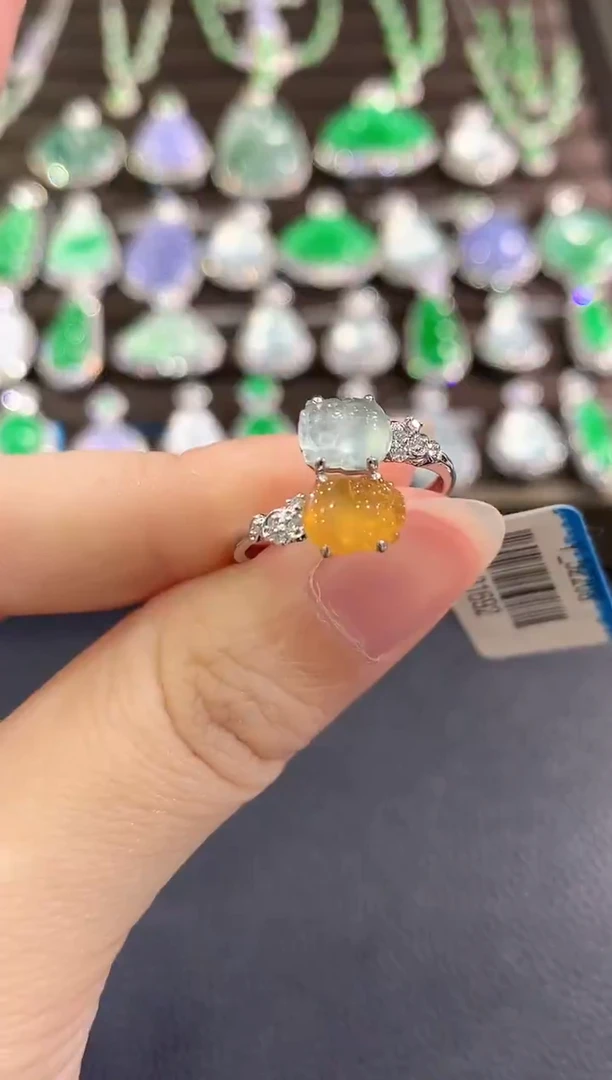 18K金镶嵌戒指翡翠g77多样性一件发货