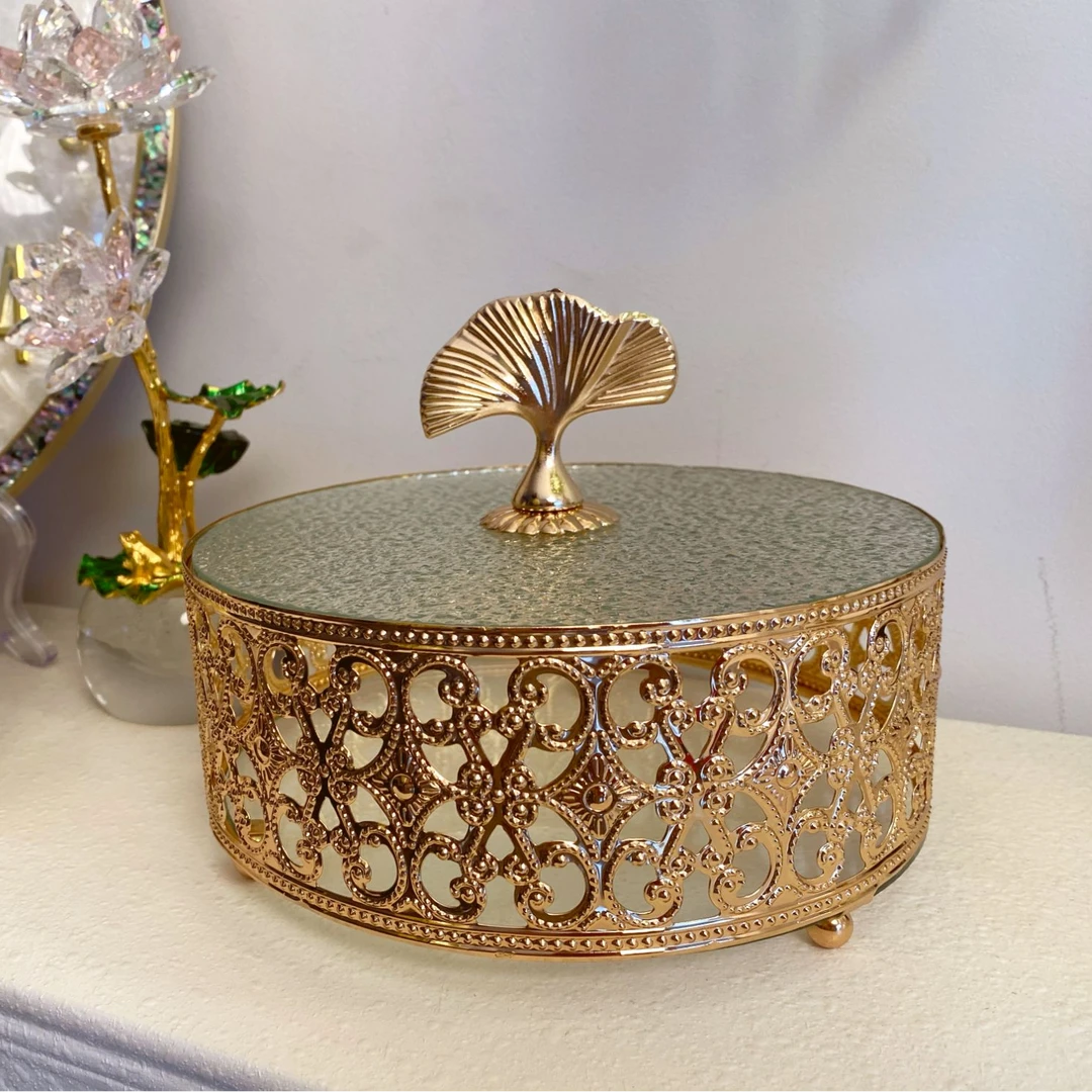 轻奢家居糖果干果饼干精美收纳盘家用客厅茶几零食盒收纳盒高颜值