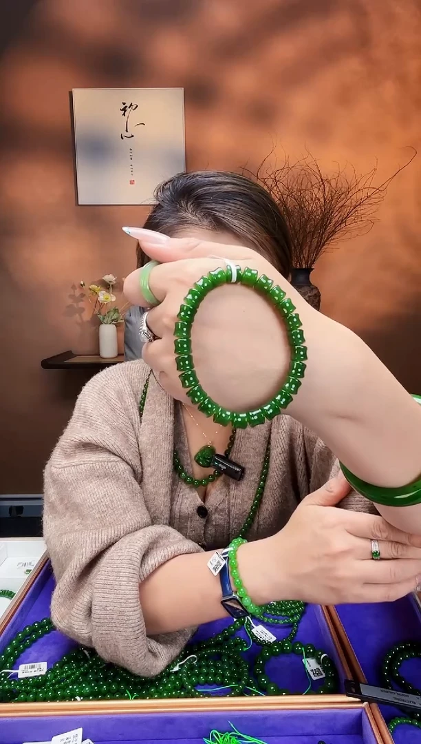 未镶嵌手串和田玉碧玉竹节手串 多样性发一