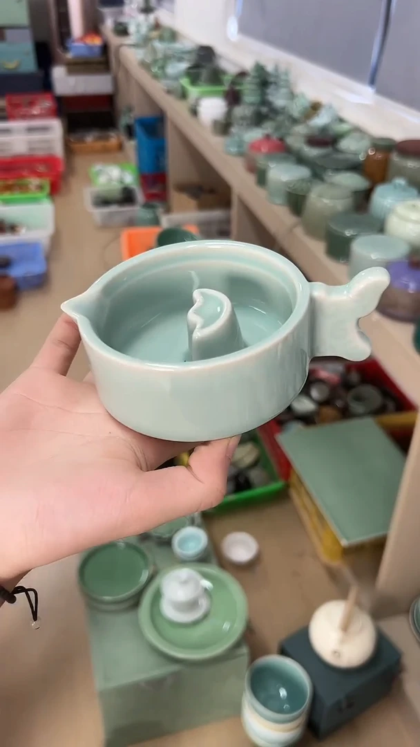 龙泉云间青瓷小米茶器