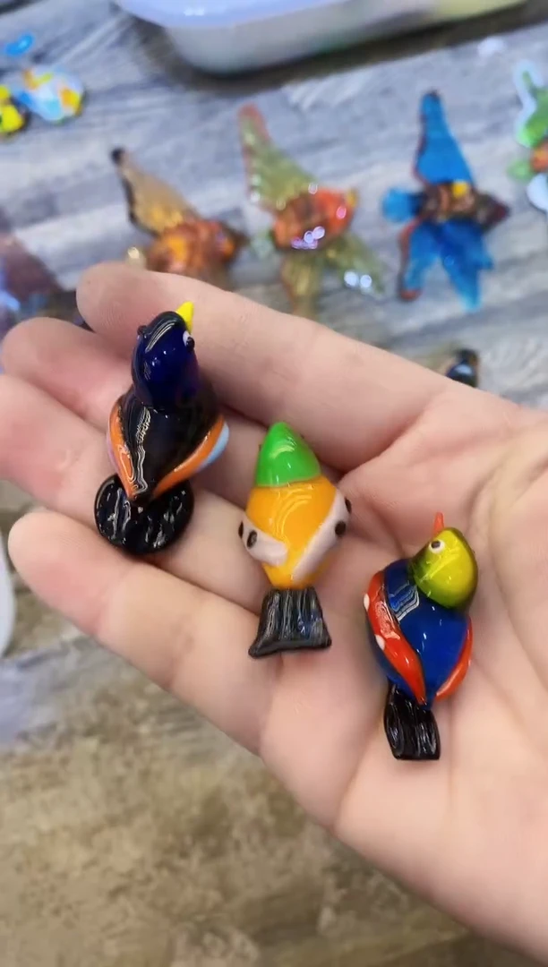 【闪购商品】琉璃手工艺品3个小鸟