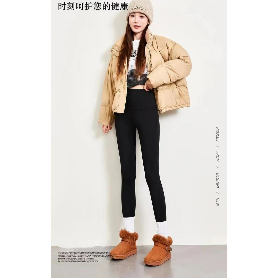 【4-6-8冬款芭比裤】加绒鲨鱼裤高腰收腹提臀瑜伽保暖塑性外穿女