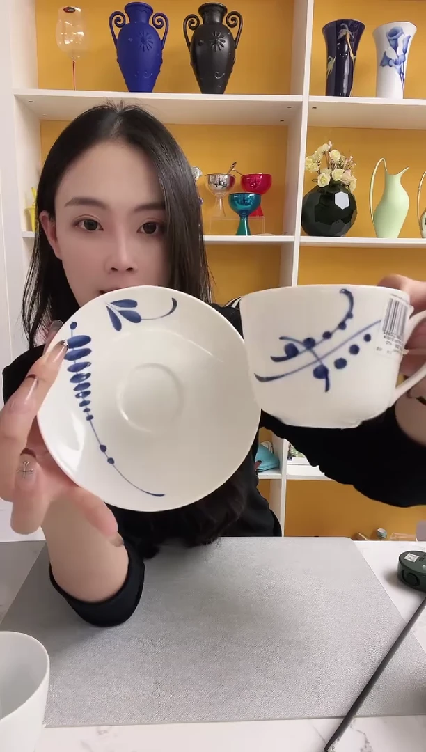 德国villeroyboch唯宝 小蓝枝餐具卢森堡陶瓷咖啡杯