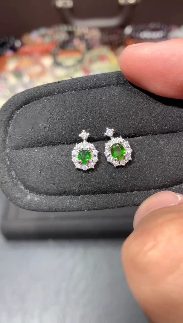 未镶嵌透辉石耳饰K98【多样性发其一】