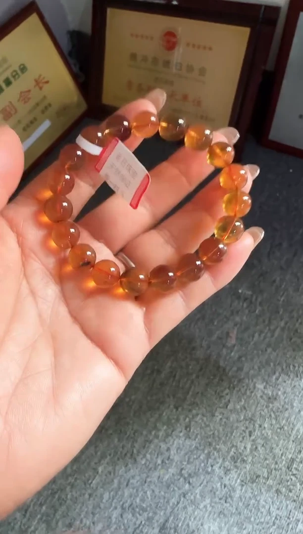 手串琥珀未镶嵌 #10缅甸琥珀紫罗兰手串10mm