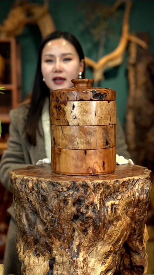 木雷击枣木果盘一套