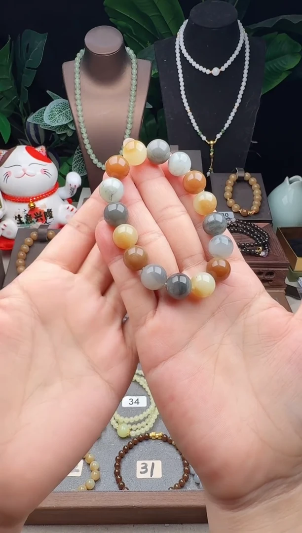 未镶嵌手串和田玉精品12m楼兰风多宝手串