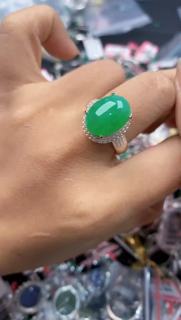 未镶嵌戒指翡翠444---10