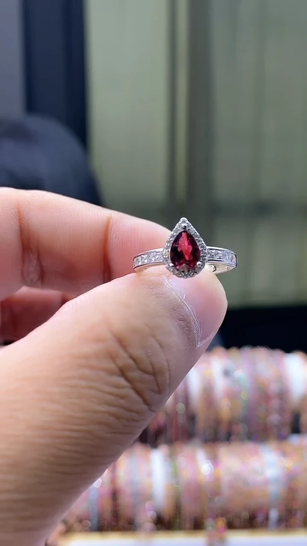 【闪购商品】碧玺戒指银S925镶嵌115155161561