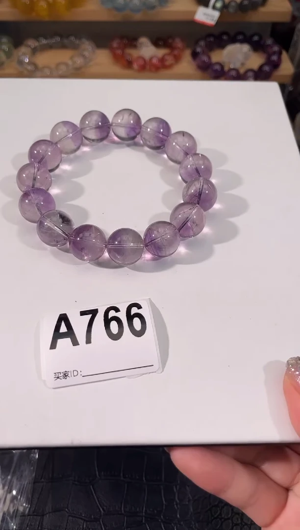 水晶手链未镶嵌A766紫水晶半盆