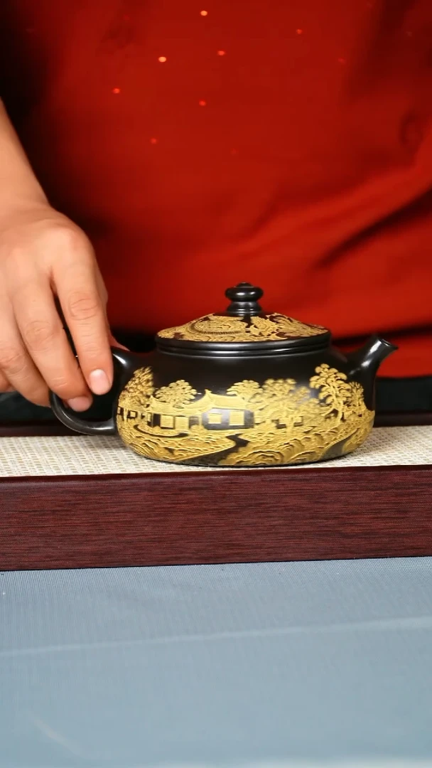 茶壶紫砂 石黄泥料 寒江