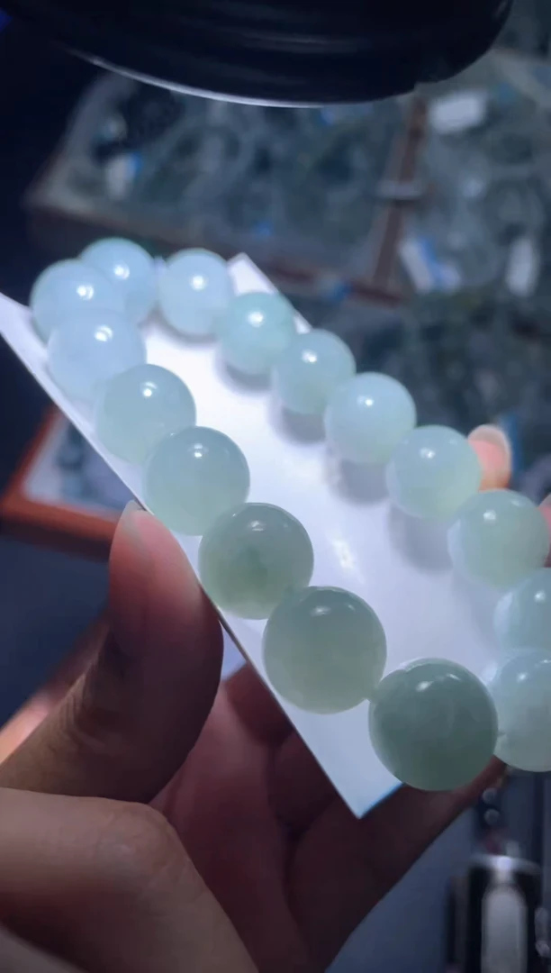 未镶嵌定制翡翠天然缅甸翡翠手串15