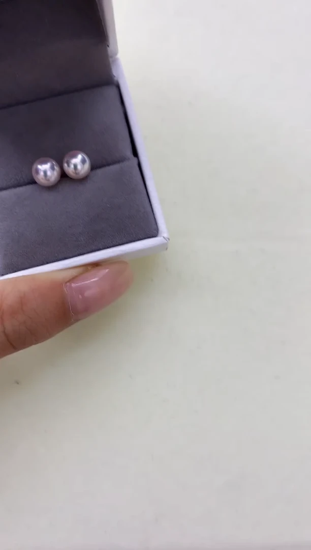 18K金镶嵌DA海水珍珠 GD003 akoya素钉6-7MM