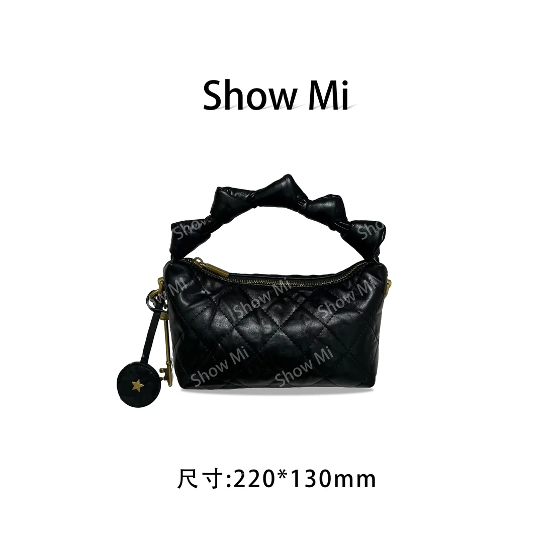 【Show Mi】ZT-D7027-1-手抓牛皮黑-轻奢小众时尚百搭女士包