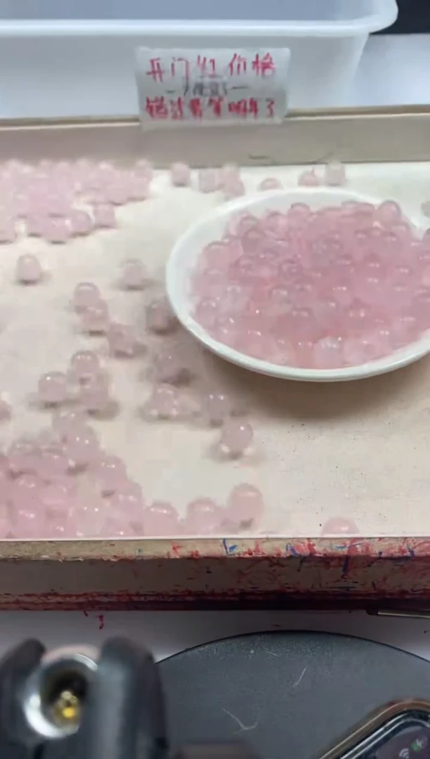 【闪购商品】水晶颈饰未镶嵌w932粉水晶10mm*30颗