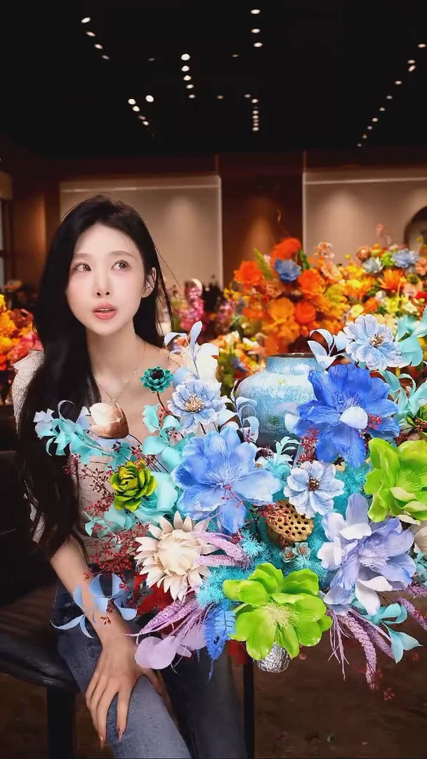 瓶琉璃手工花器花束空运包邮送货上门-以图片为准